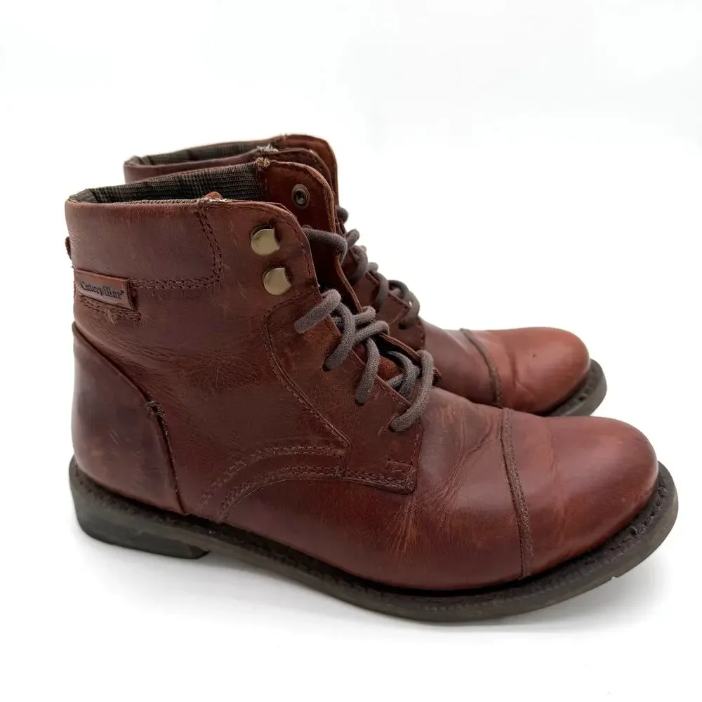 Caterpillar Men's Newfound Full Grain Leather Gorpcore Construction Boots 8.5